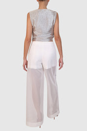 Mid-Waist Mesh Sheer Pants