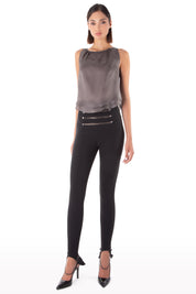 Slim-Fit Pants with Chains