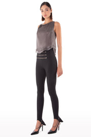 Slim-Fit Pants with Chains