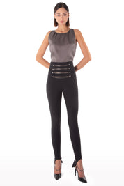 Slim-Fit Pants with Chains