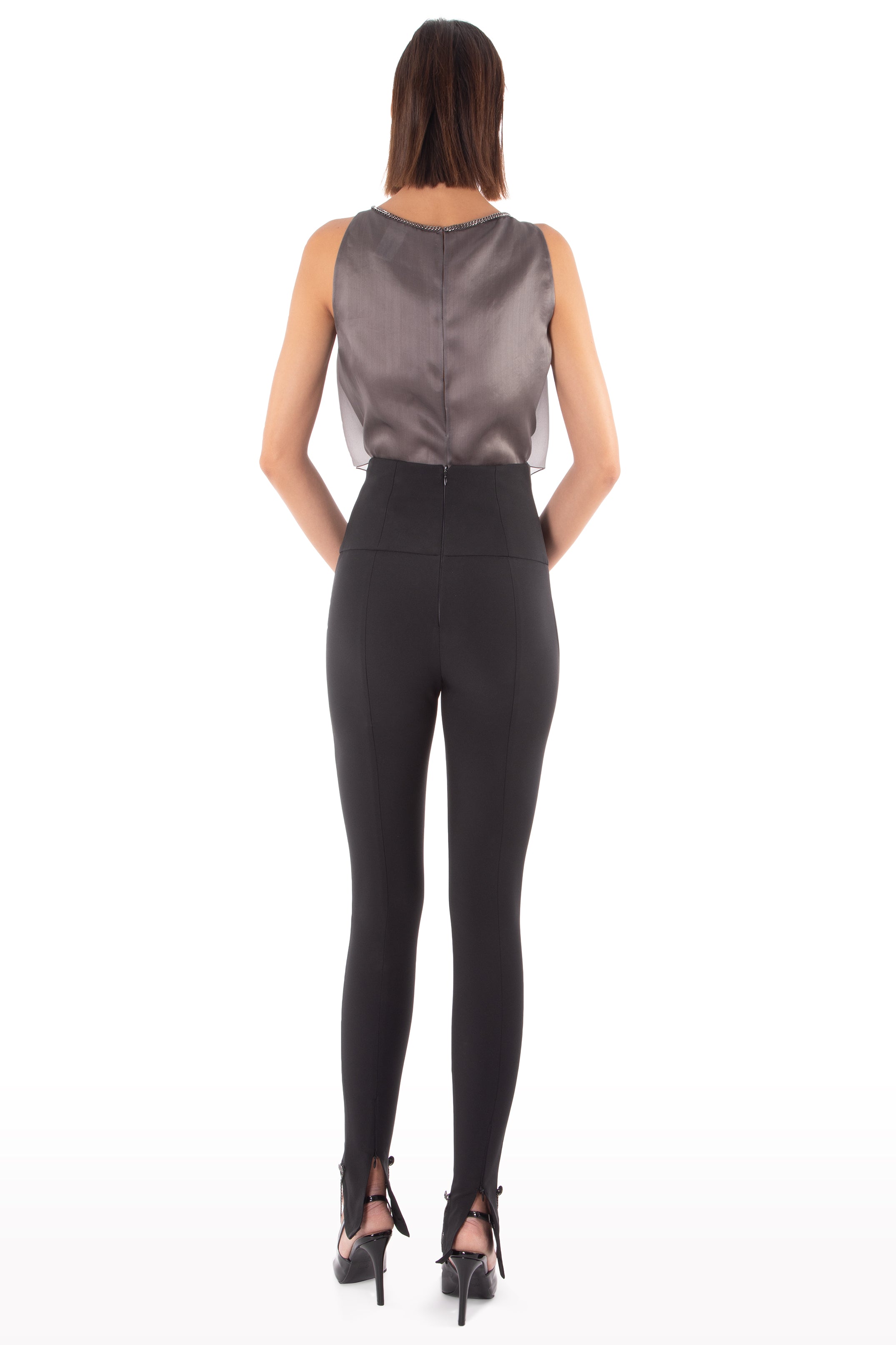 Slim-Fit Pants with Chains