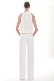 Two-tone chiffon pants