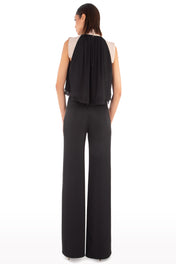 Two-tone chiffon pants