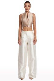Structured Halter Crop Top