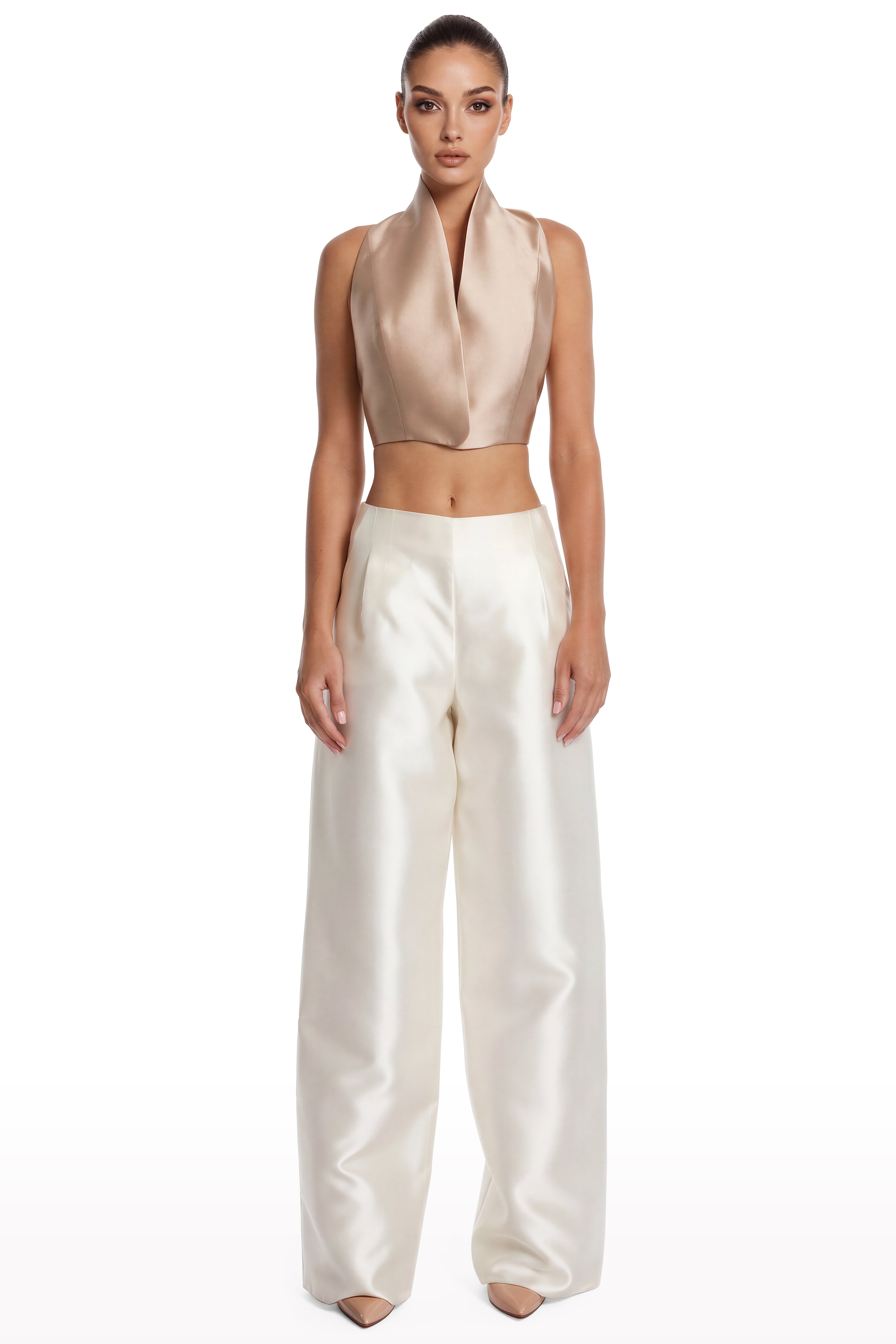 Structured Halter Crop Top