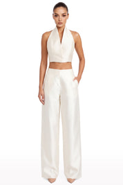 Structured Halter Crop Top