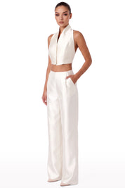 Structured Halter Crop Top