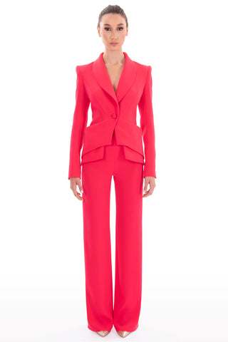 Voluminous crepe suit