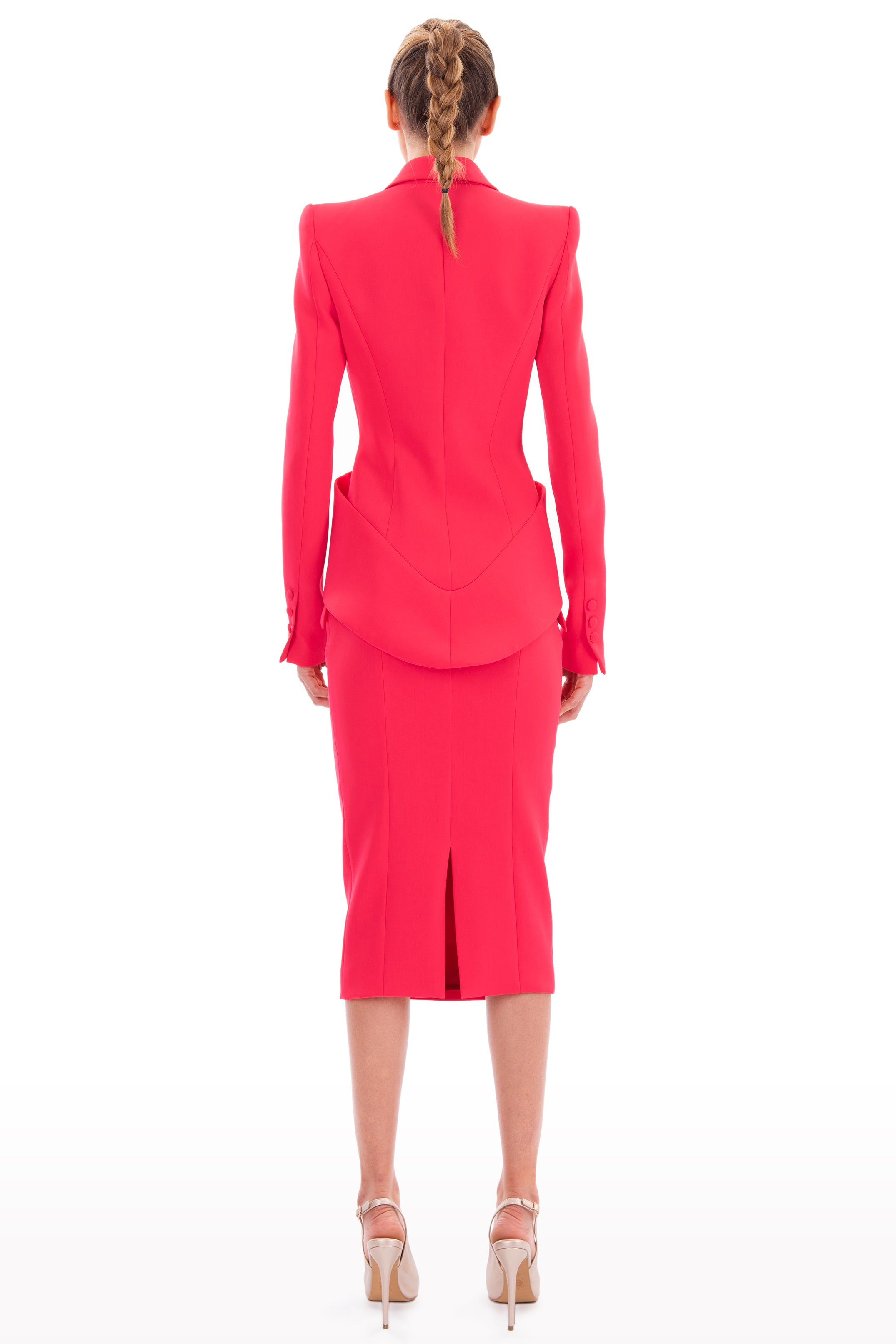 Classic crepe pencil suit