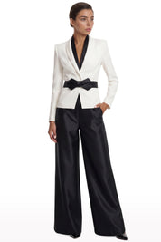 Contrast Belt Pant Set