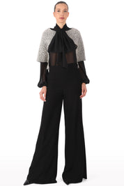 Wool Cape with Open Back