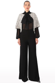 Wool Cape with Open Back