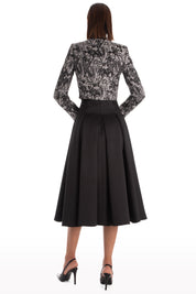 Brocade Satiné Jacket with Tied Waist