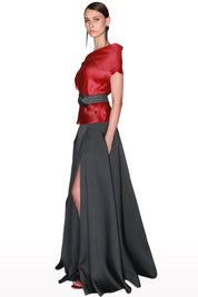 Off-Shoulder Top with Maxi Skirt Set