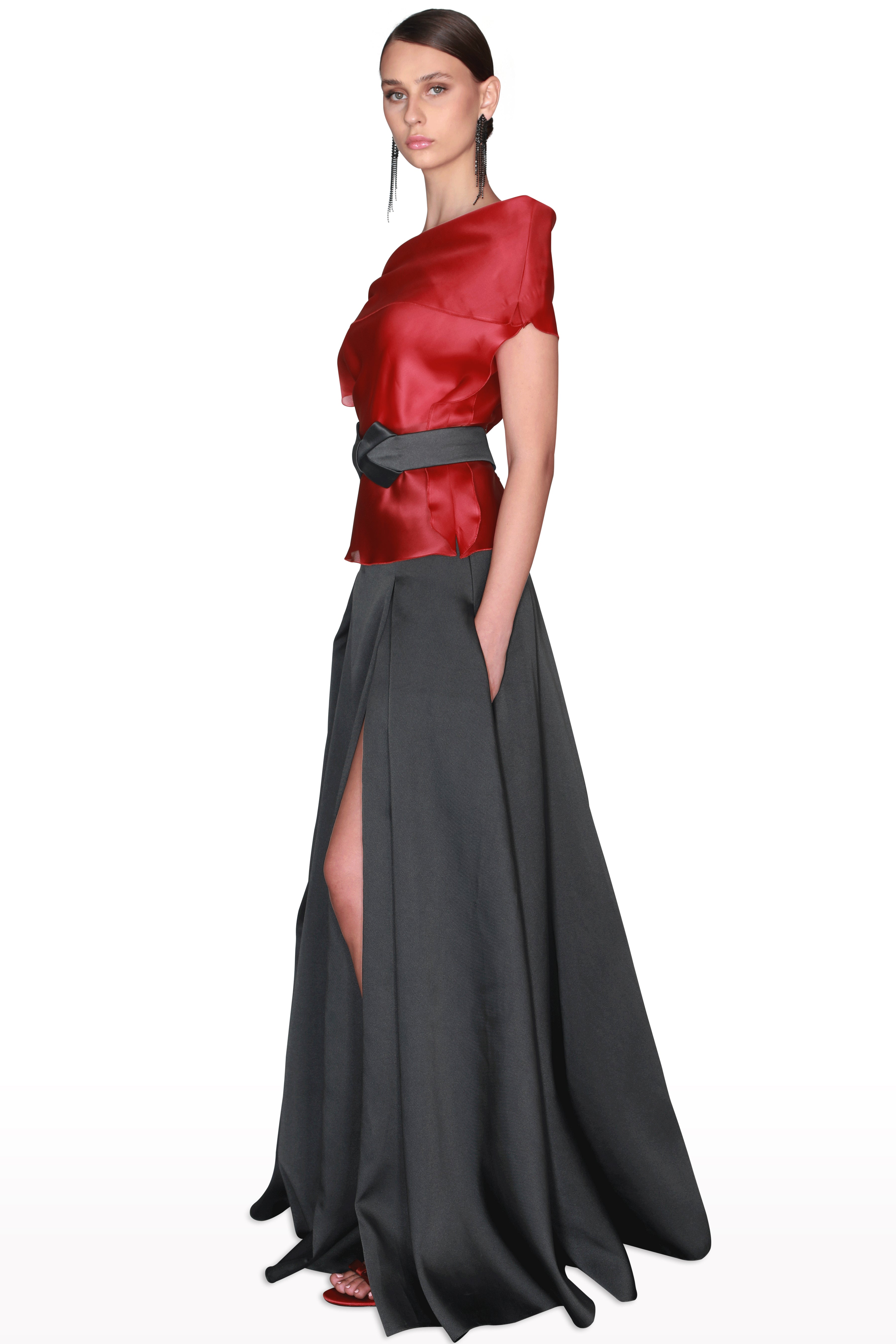 Off-Shoulder Top with Maxi Skirt Set