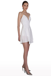 Plunged Mini Dress