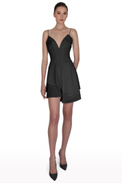 Plunged Mini Dress