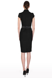 Crinkled Crepe Midi Dress