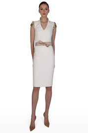 Crinkled Crepe Midi Dress