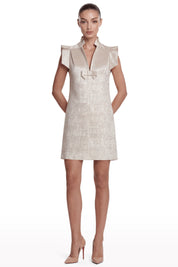 Mini Dress with Sculpted Shoulders