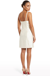 Structured Bow Mini Dress