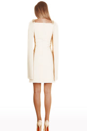 Two-Tone Cape Mini Dress