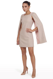 Two-Toned Cape Mini Dress