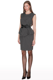 Twill Peplum Dress