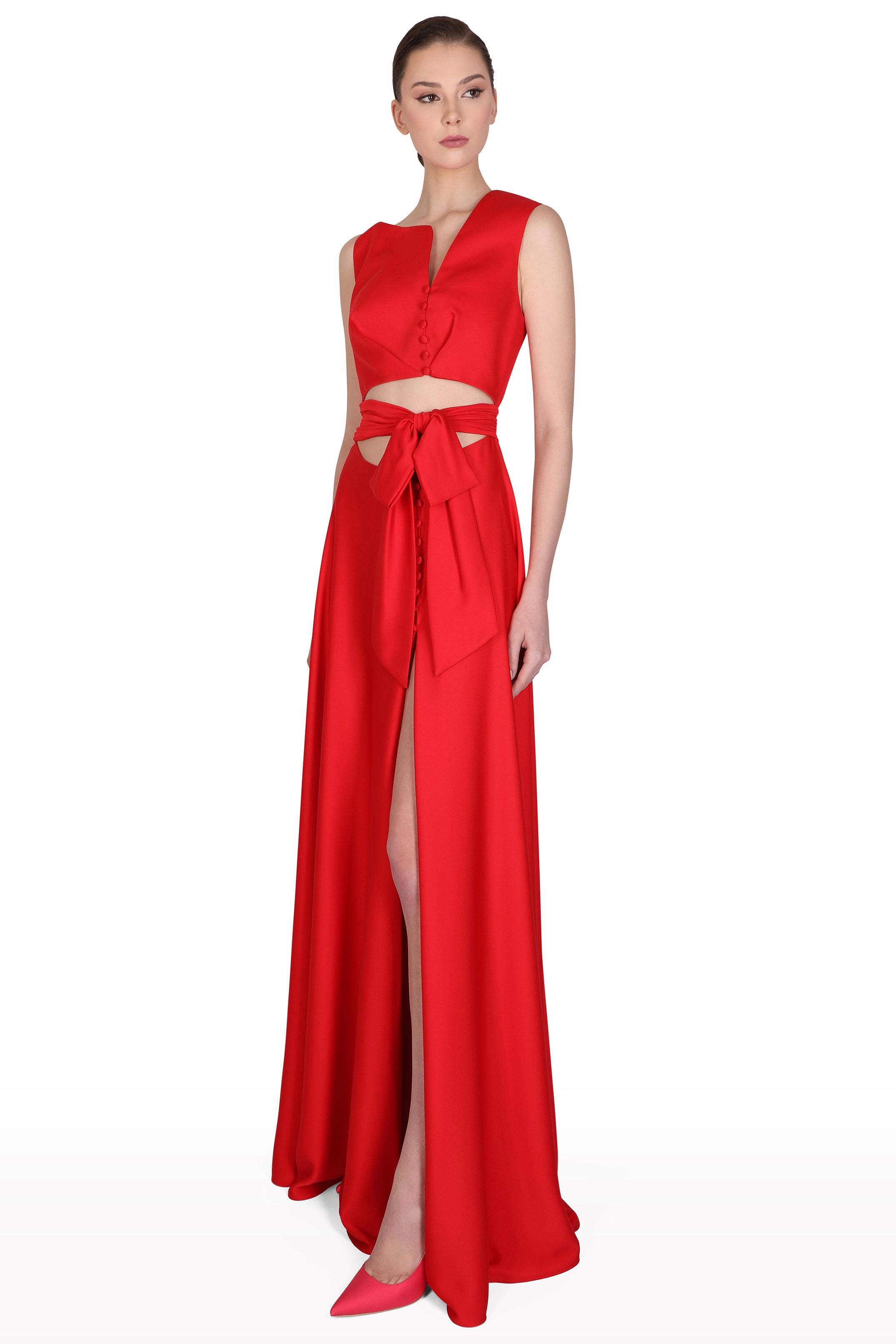 Cut-Out Bow Dress