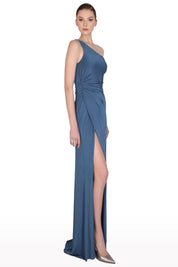 Draped One-Shoulder Dress
