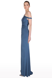 Draped One-Shoulder Dress