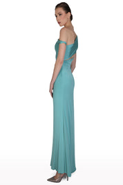 Draped One-Shoulder Dress