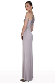 Draped One-Shoulder Dress