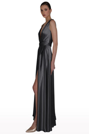 Pleated Silk Gown