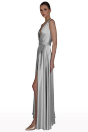 Pleated Silk Gown