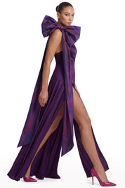 Bow Satin Halter Dress