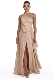Halter Neck Satin Bow Dress