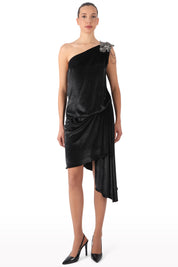 One-Shoulder Embellished  Dress