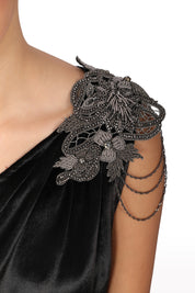 One-Shoulder Embellished  Dress