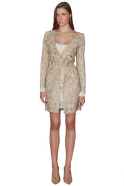 Textured Belted Coat