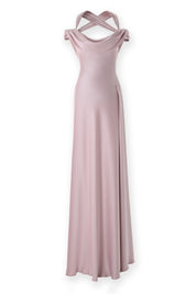 Halter-Style Satin Dress