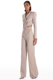 Linen Lightweight Suit with Open-Back Jacket