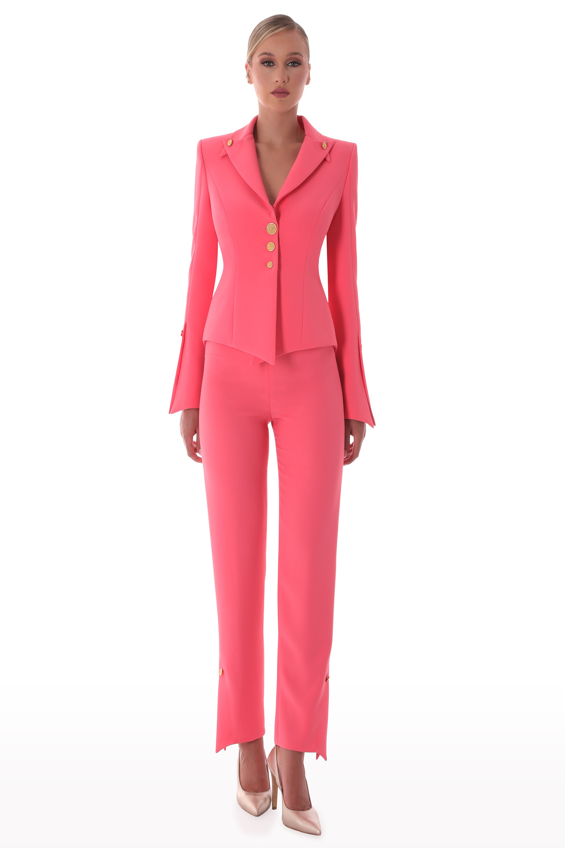 vibrant crepe suit