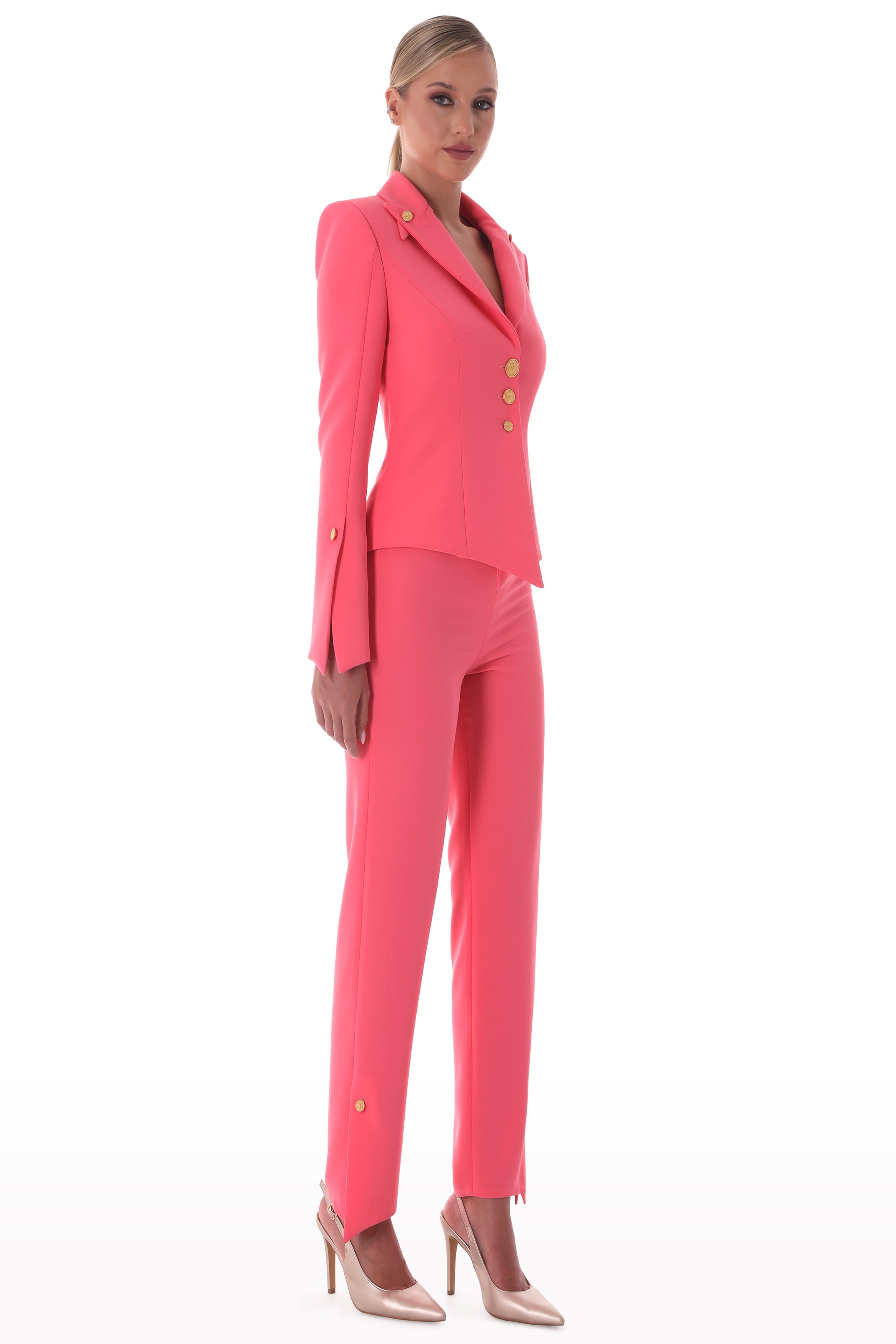 vibrant crepe suit