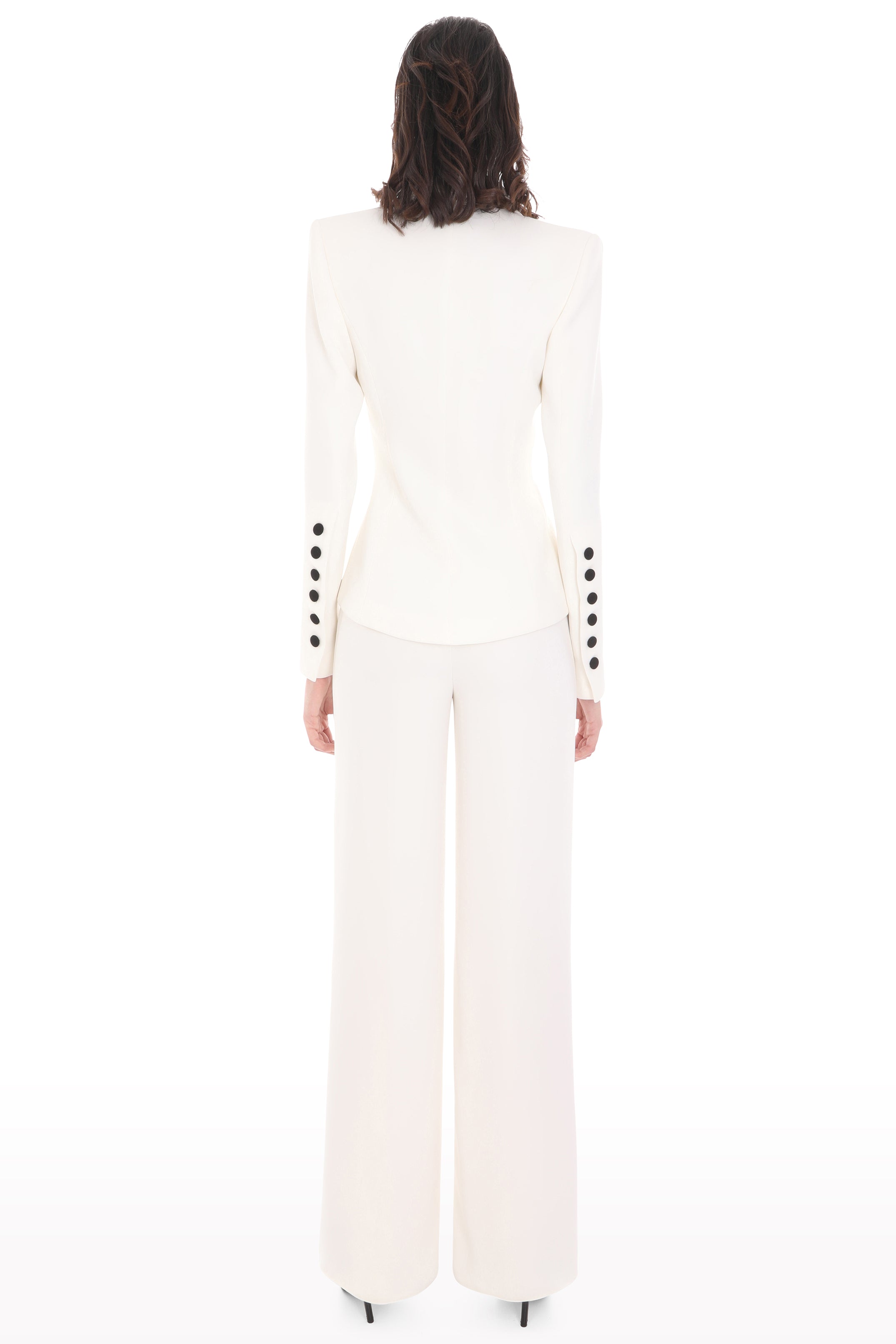 Off-White Contrast Belt Suit