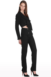 Cut-Out Crepe Suit