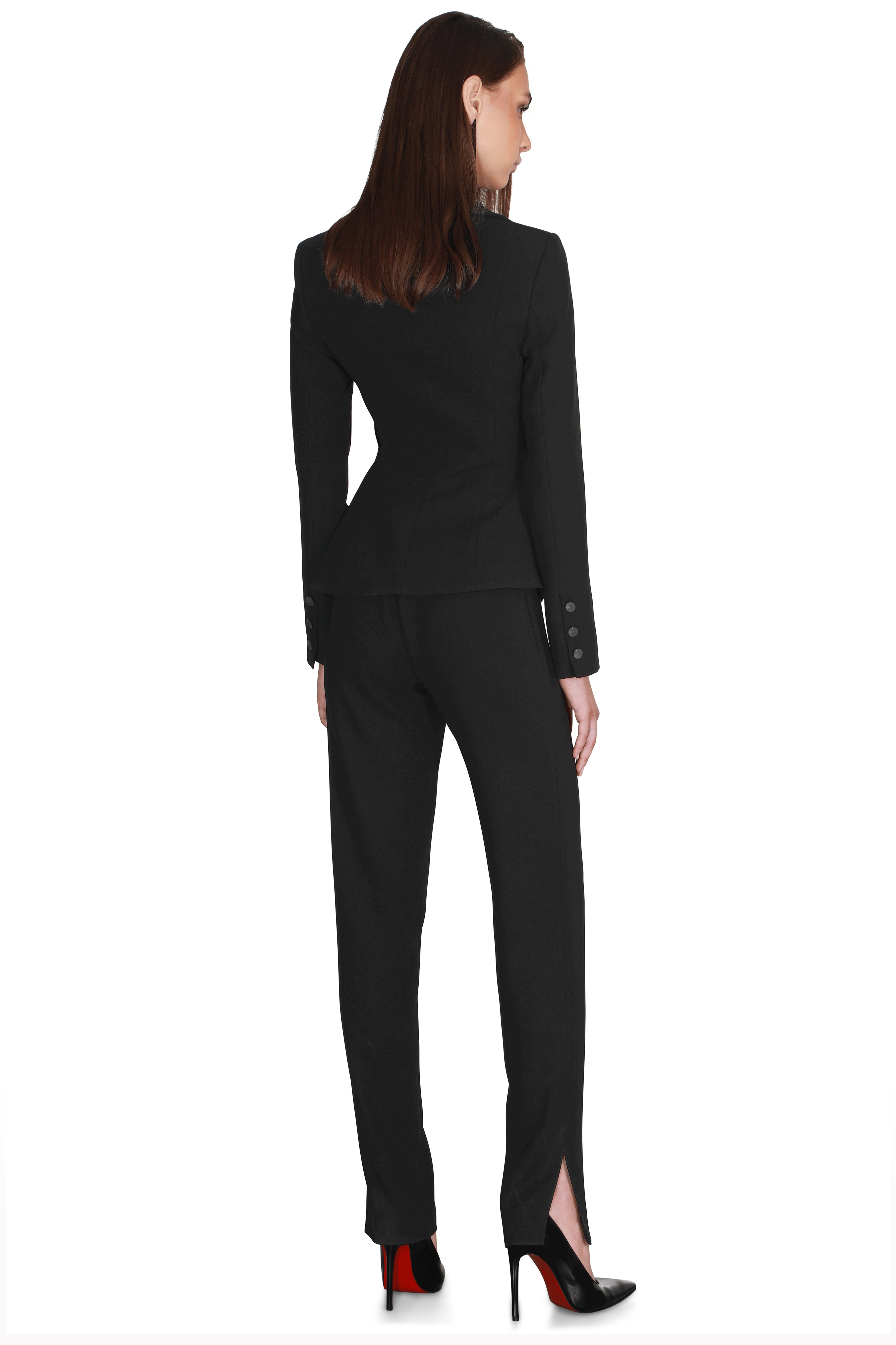 Cut-Out Crepe Suit