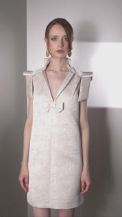 Mini Dress with Sculpted Shoulders