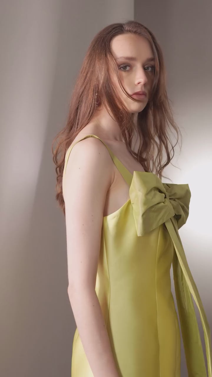 Structured Bow Mini Dress