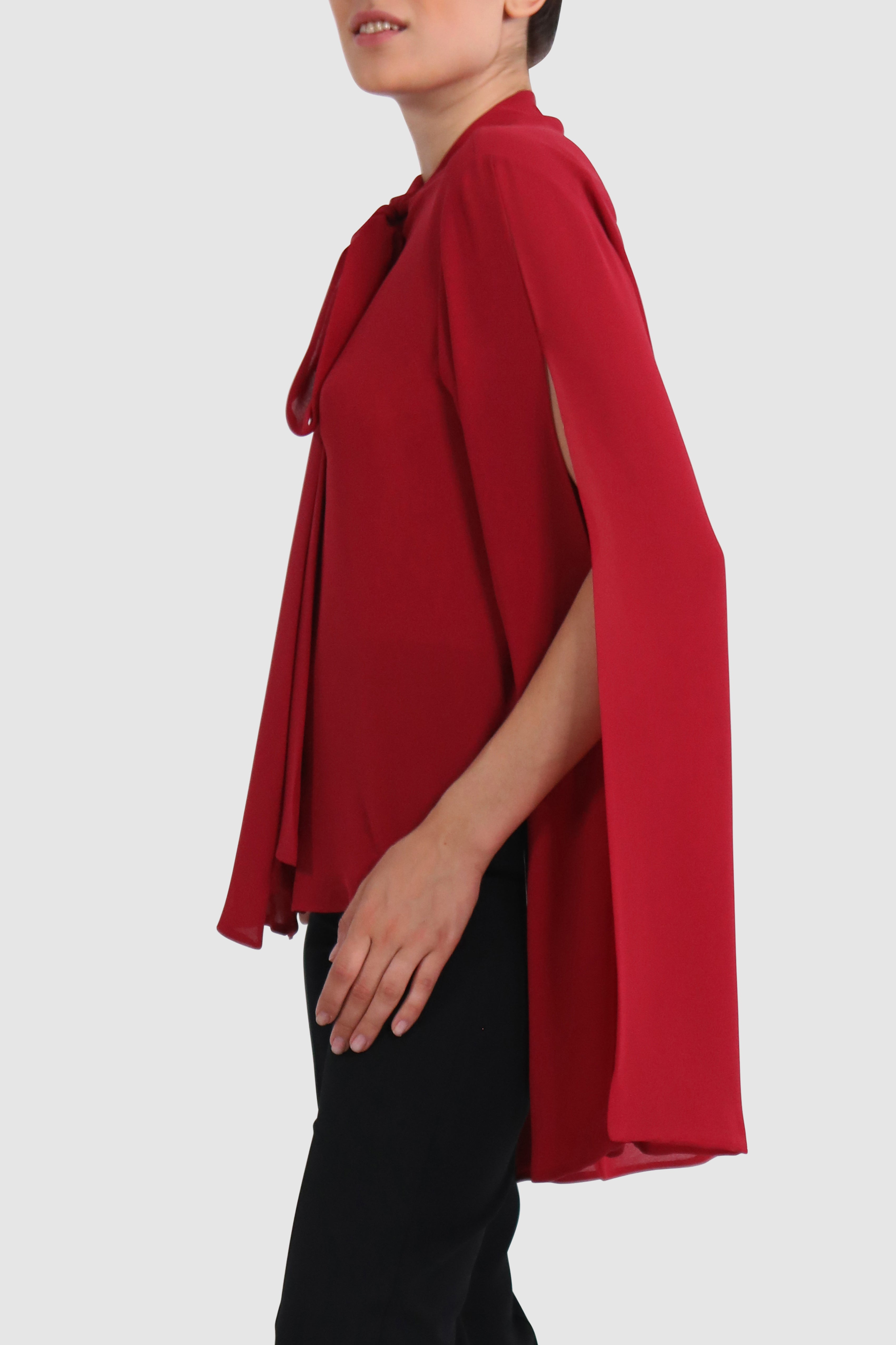 Cape-Effect Blouse